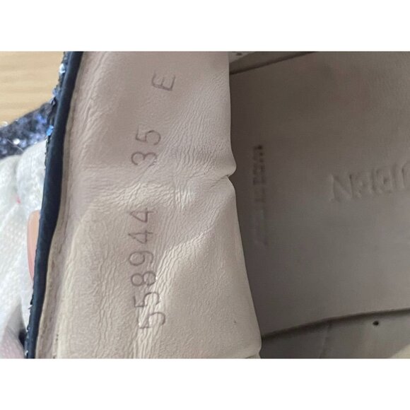 Alexander McQueen Womens Glitter Sneakers White Sole & Laces Size 35 EU - Picture 10 of 12